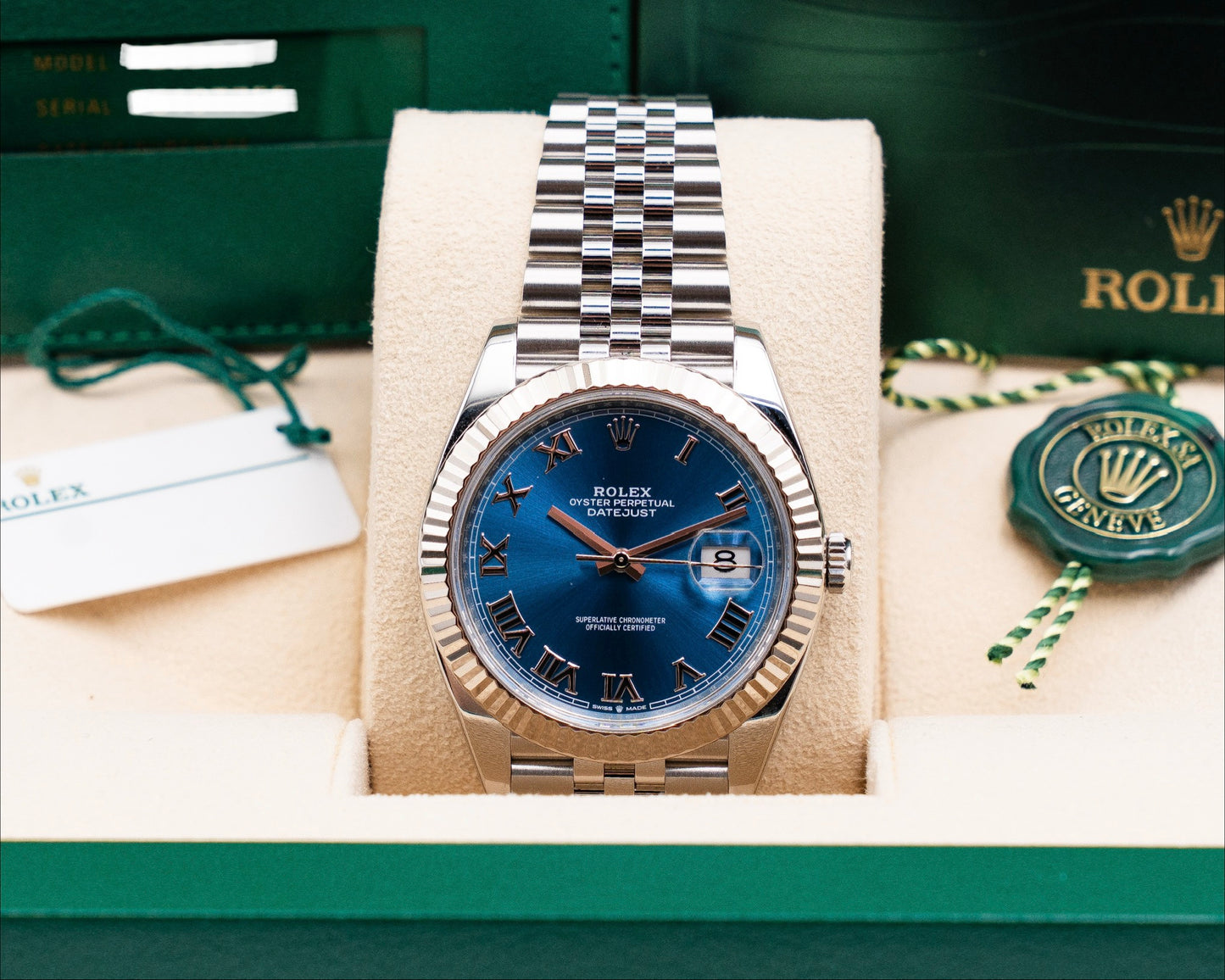 Rolex Datejust 41mm 126334 Fluted Blue Roman Jubilee 2022