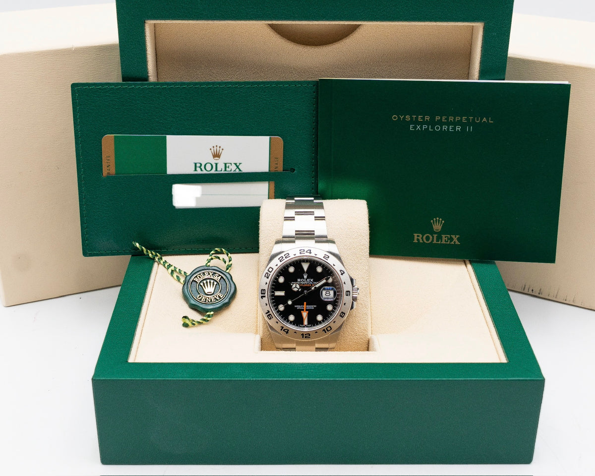 Rolex Explorer II 42mm 216570 Black Dial Orange Hand 2018