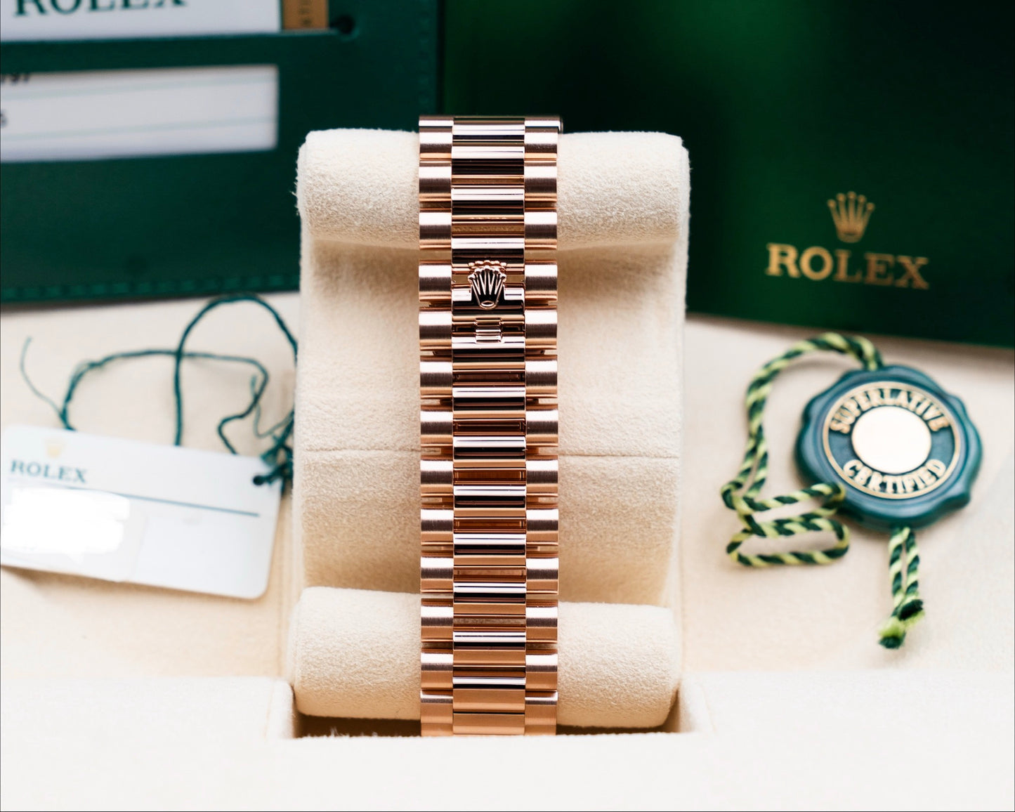 Rolex Day Date 40MM 228235 Olive Green Roman Everose 2017