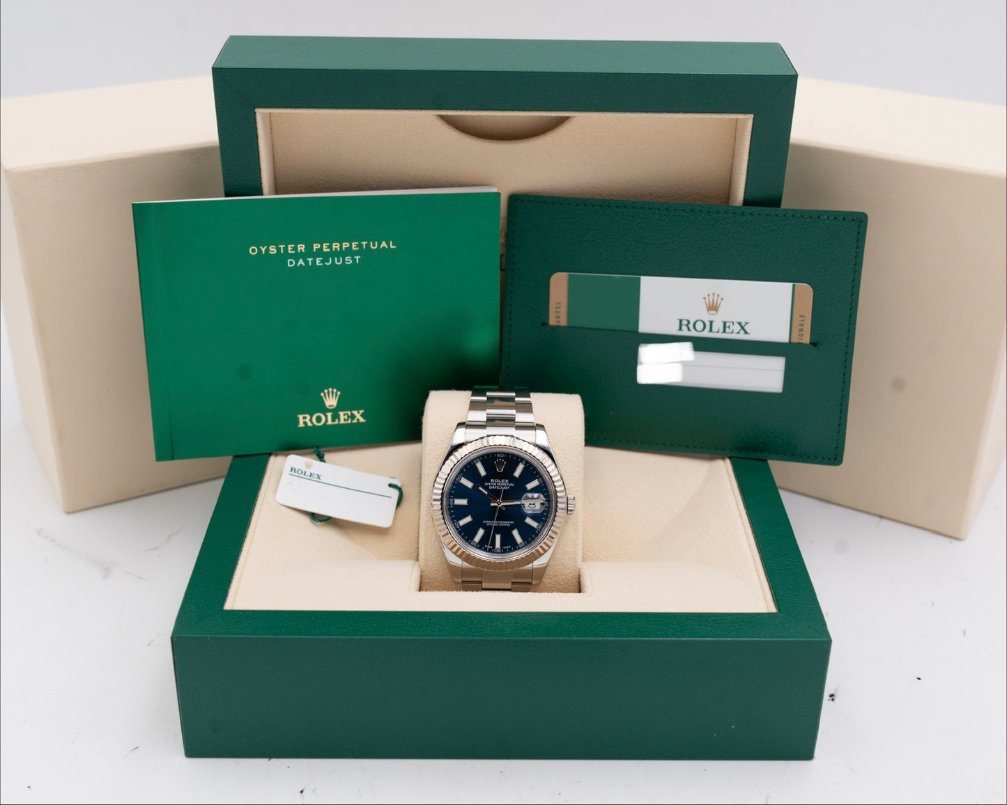 Rolex Datejust II 41mm 116334 Blue Fluted Oyster 2016