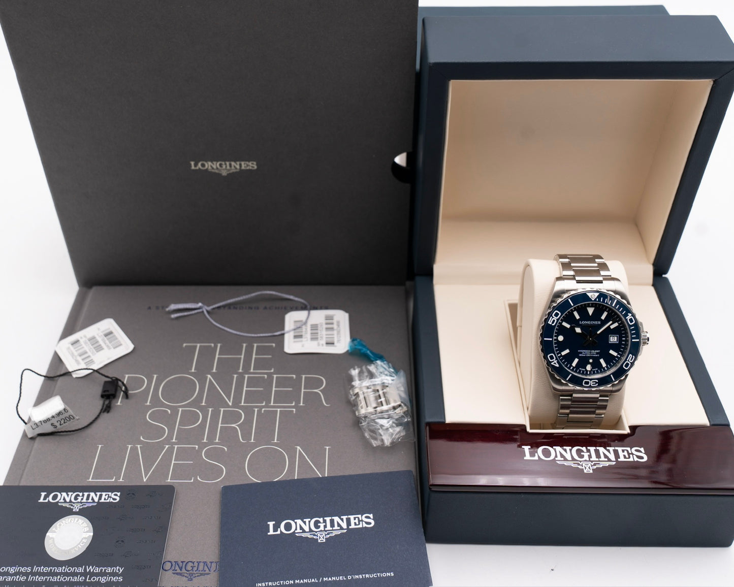 UNWORN STICKERED Longines Hydroconquest 42mm L3.788.4.96.6 Blue Dial 2026