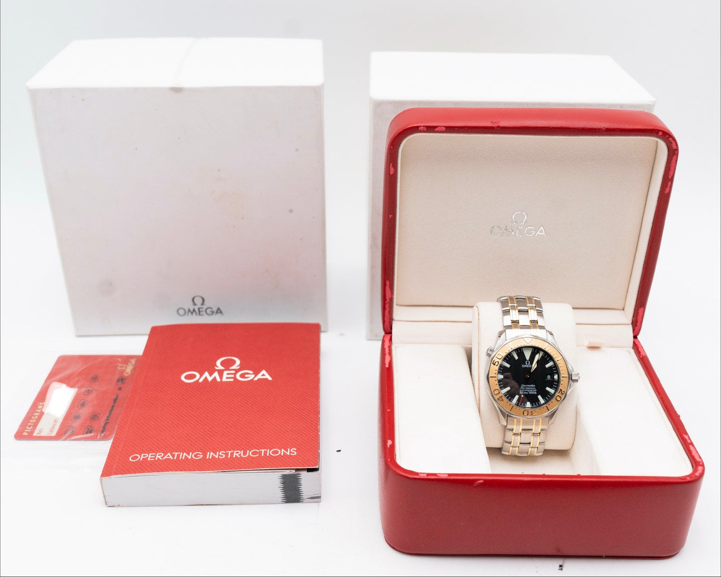Omega Seamaster Diver 300M Automatic 41mm 2455.50.00 Black Dial Yellow Gold and Stainless Steel