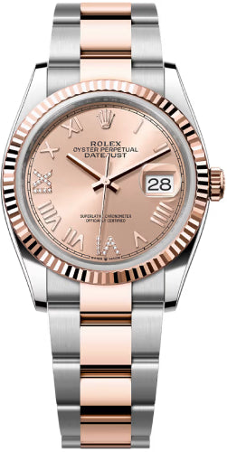 Rolex Datejust 36 Oystersteel Everose Gold Rosé-Colour Diamond Set Dial Oyster Bracelet - 126231 - 2026