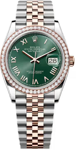 Rolex Datejust 36 Oystersteel Everose Gold Mint Green Dial Jubilee Bracelet - 126281Rbr - 2026