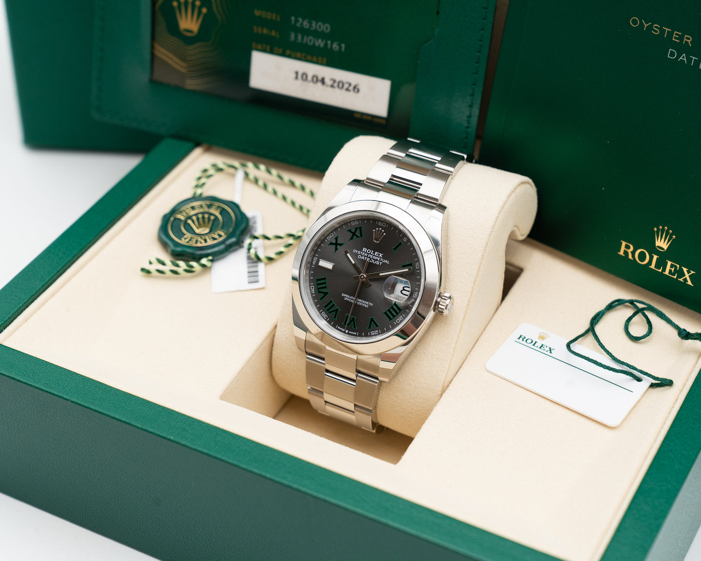 UNWORN Rolex Datejust 41mm 126300 Wimbledon Smooth on Oyster 2026