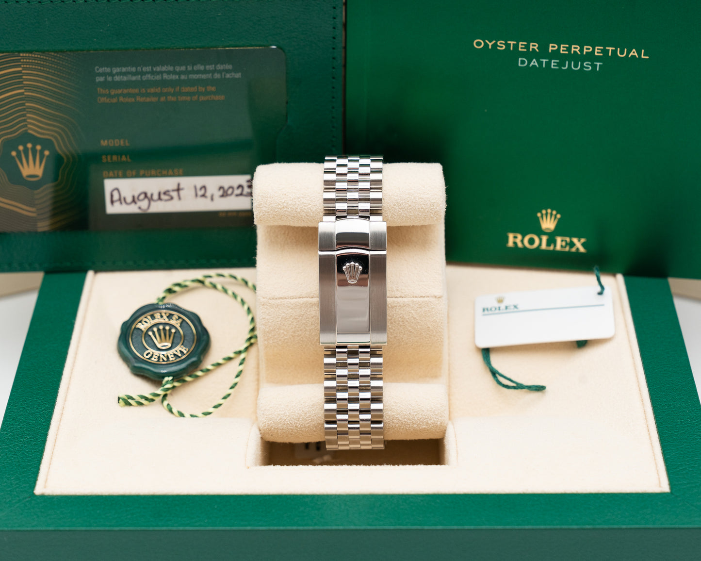Rolex Datejust 126234 36mm Wimbledon Fluted Jubille 2023