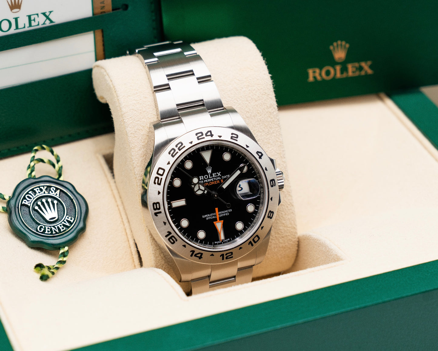 Rolex Explorer II 42mm 216570 Black Dial Orange Hand 2018