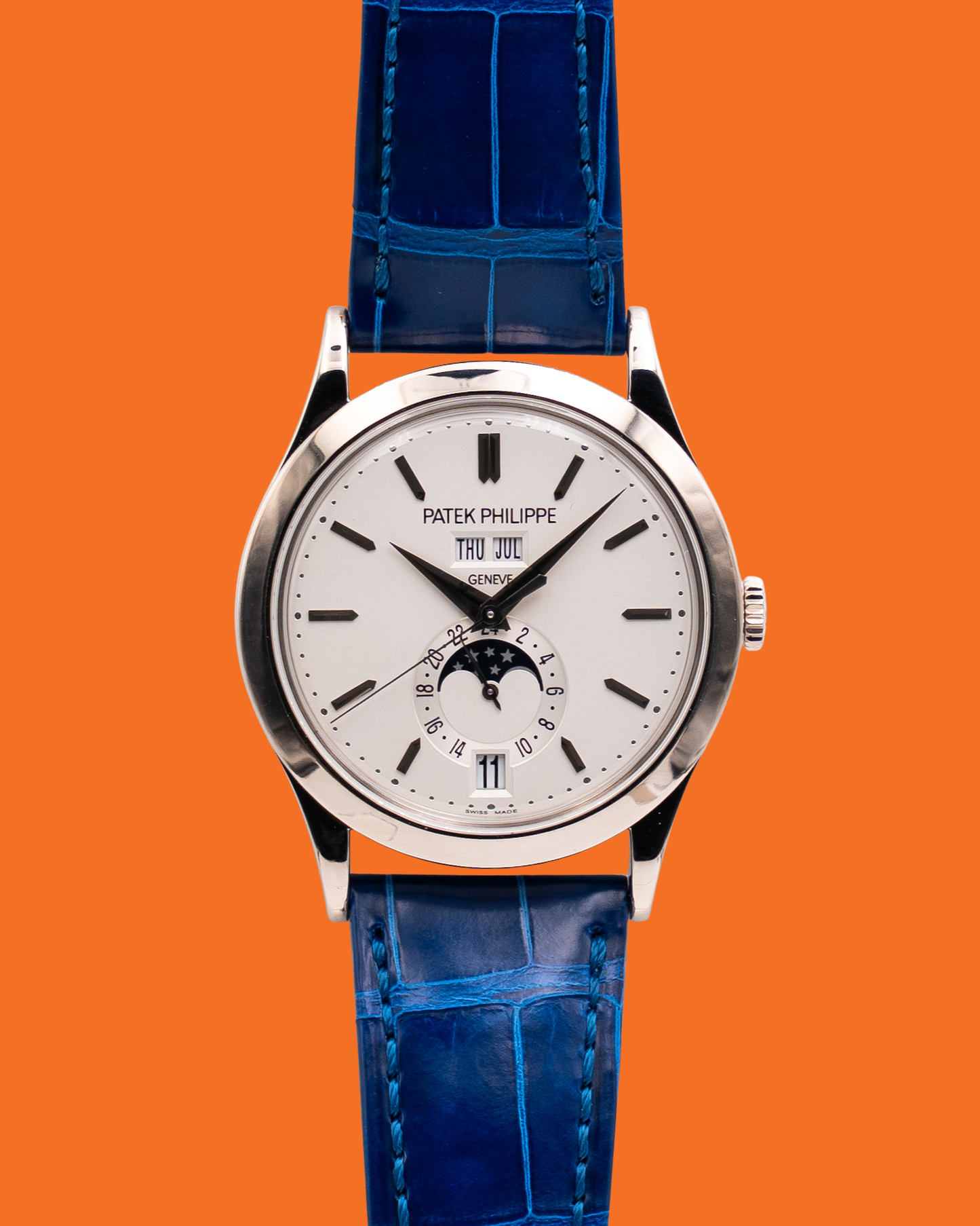 Patek Philippe Annual Calendar 5396G White Gold / Silver Moon Phase 2011e