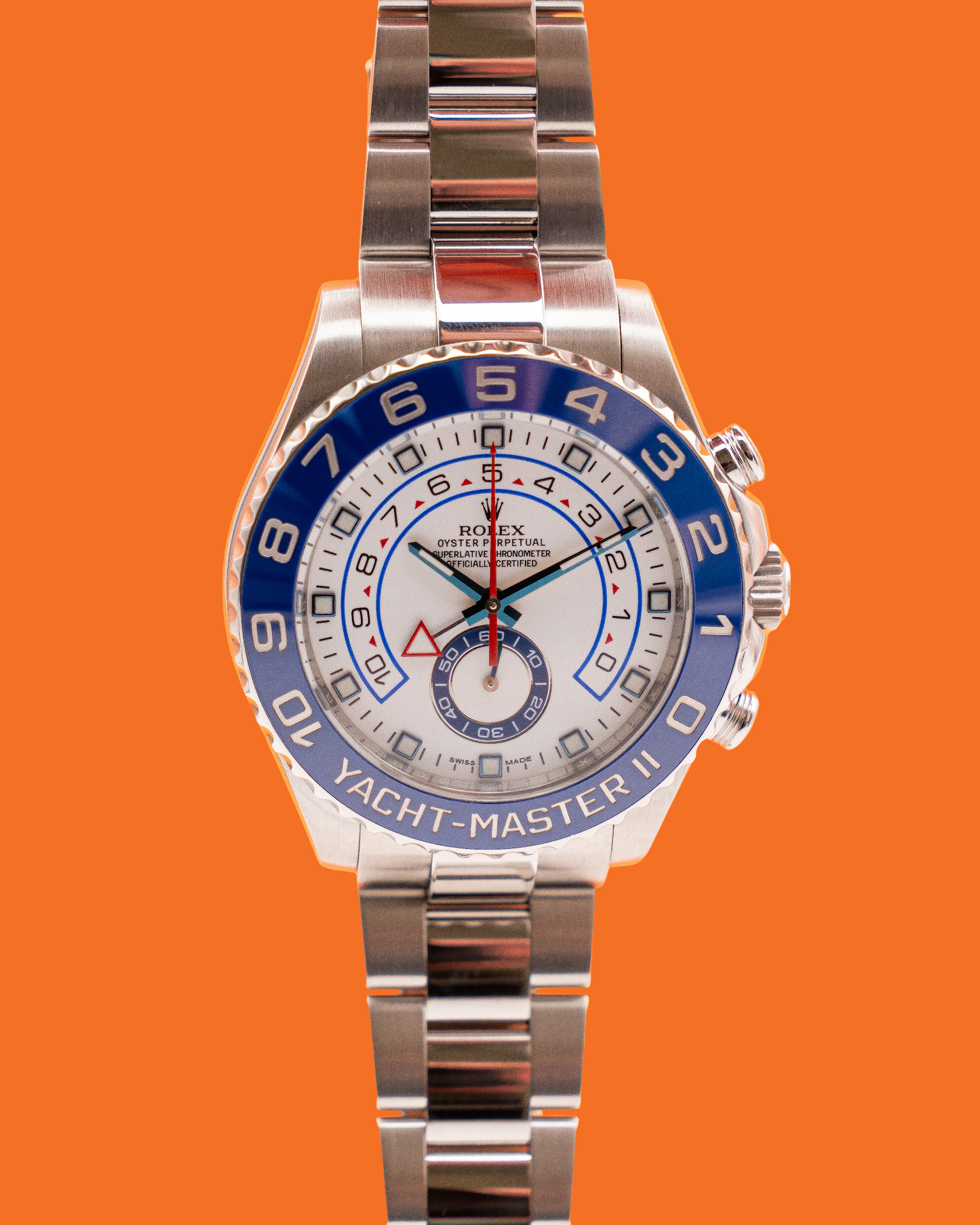 Rolex YachtMaster II 44mm 116680 White Dial 2016