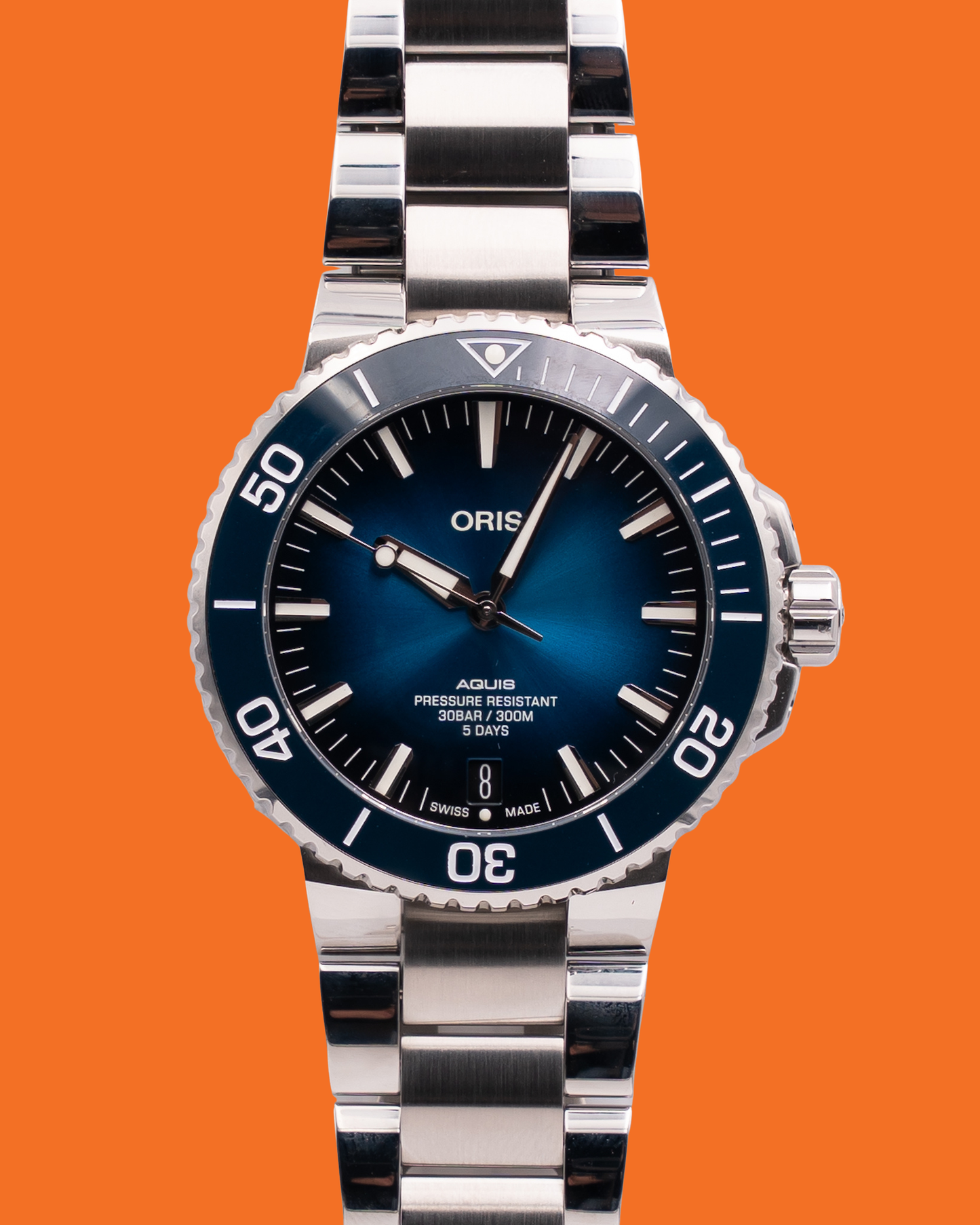 Oris Aquis Date Calibre 400 43.5mm 01 400 7763 4135-07 8 24 09PEB Blue Dial