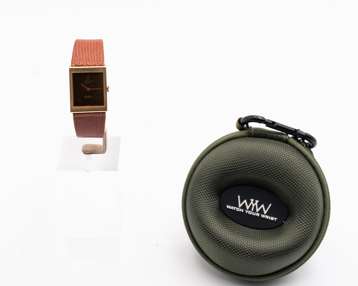 Rolex Cellini 29mm 4014 Orange Mirror YELLOW GOLD