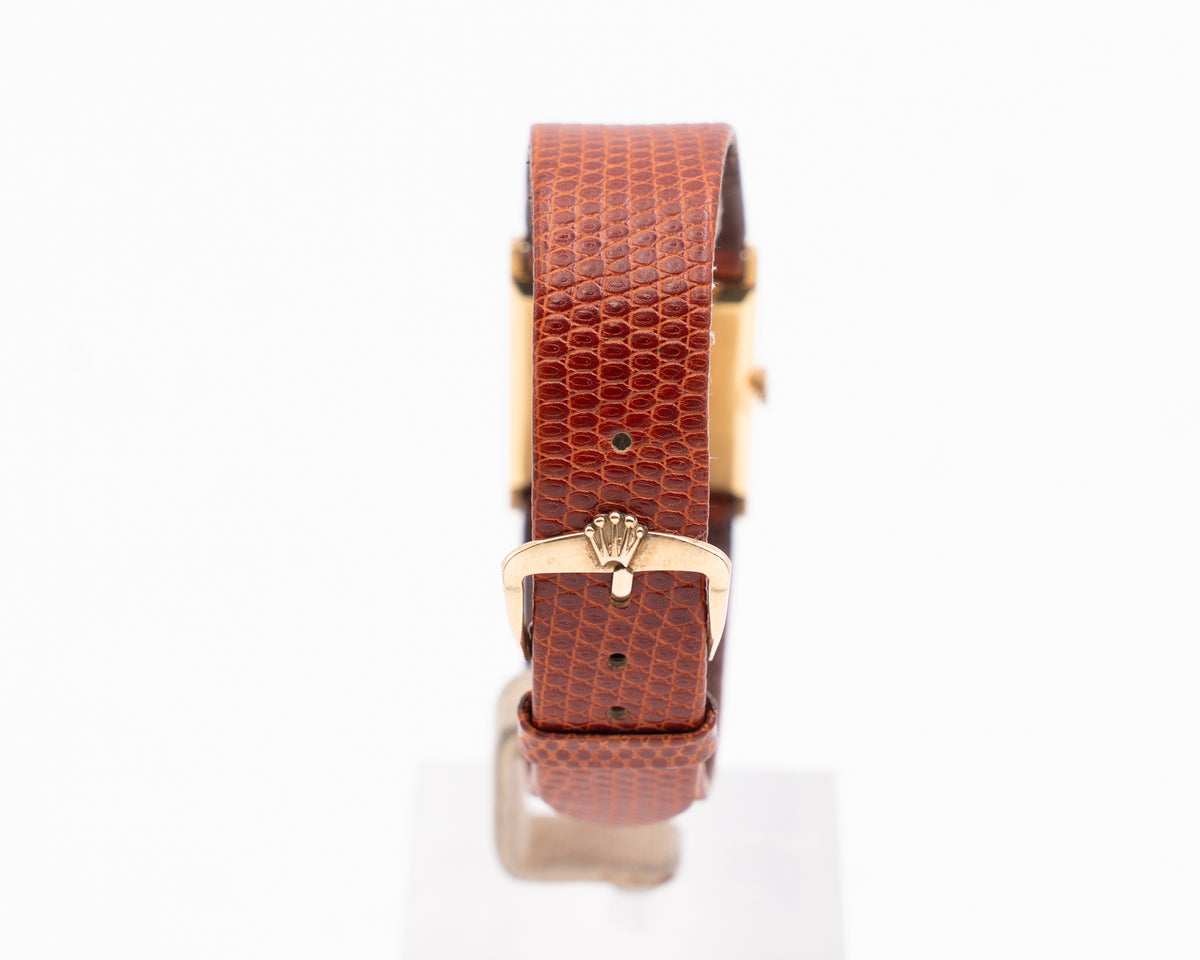 Rolex Cellini 29mm 4014 Orange Mirror YELLOW GOLD