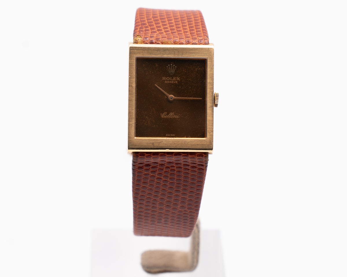 Rolex Cellini 29mm 4014 Orange Mirror YELLOW GOLD