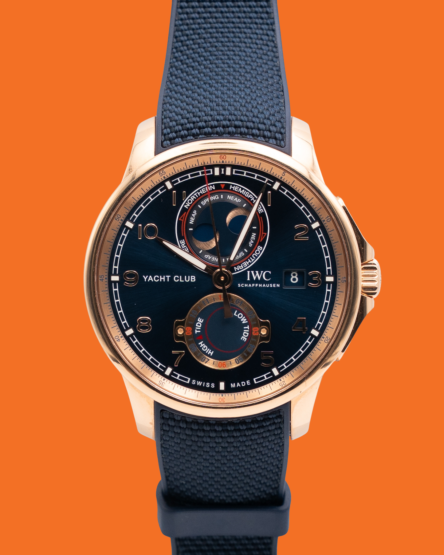 IWC Portugieser Yacht Club Moon Tide 44.6mm IW344001 Blue Dial