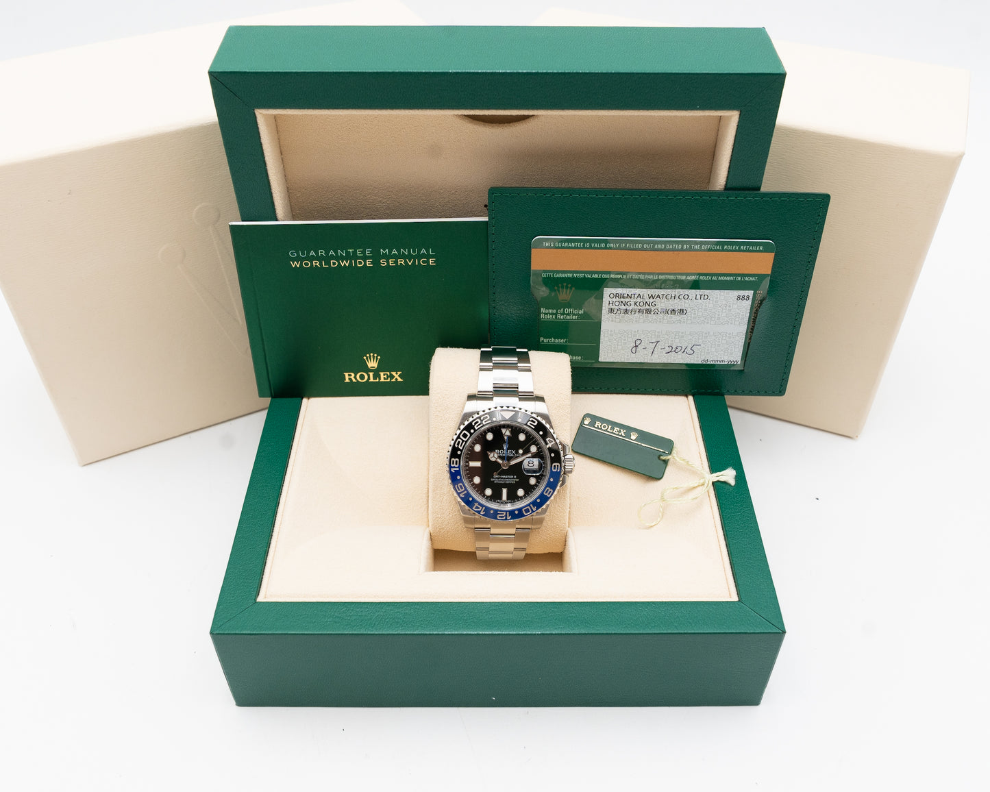 Rolex GMT Master II 40mm 116710BLNR Batman Black and Blue 2015