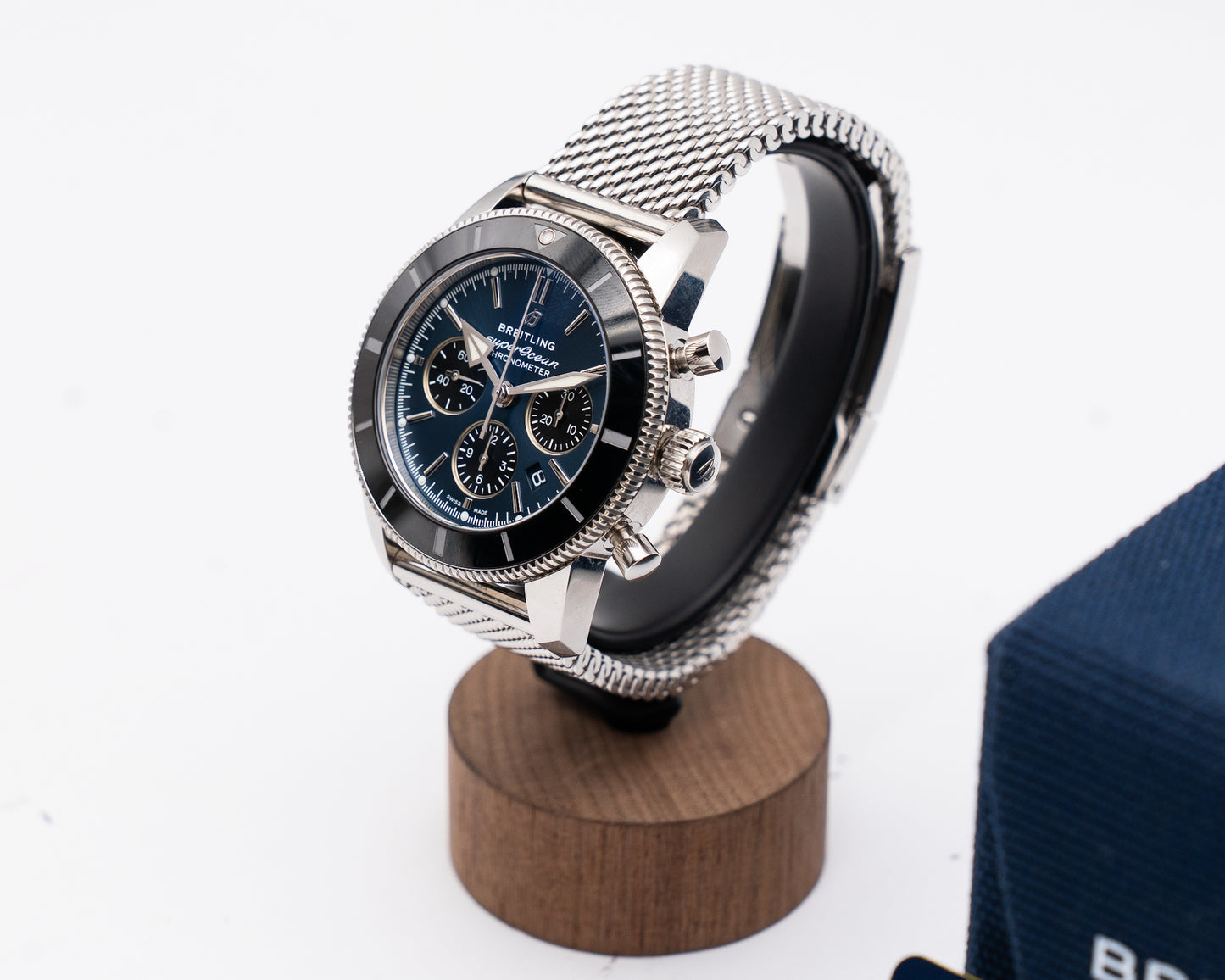 Superocean Heritage II B01 Chronograph 44 Blue Dial Black Bezel 2025