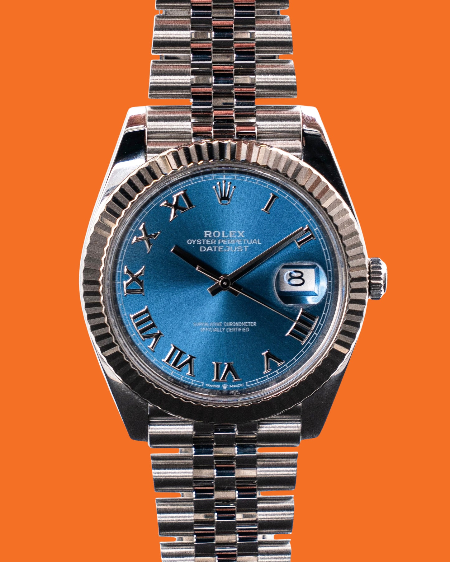 Rolex Datejust 41mm 126334 Fluted Blue Roman Jubilee 2022