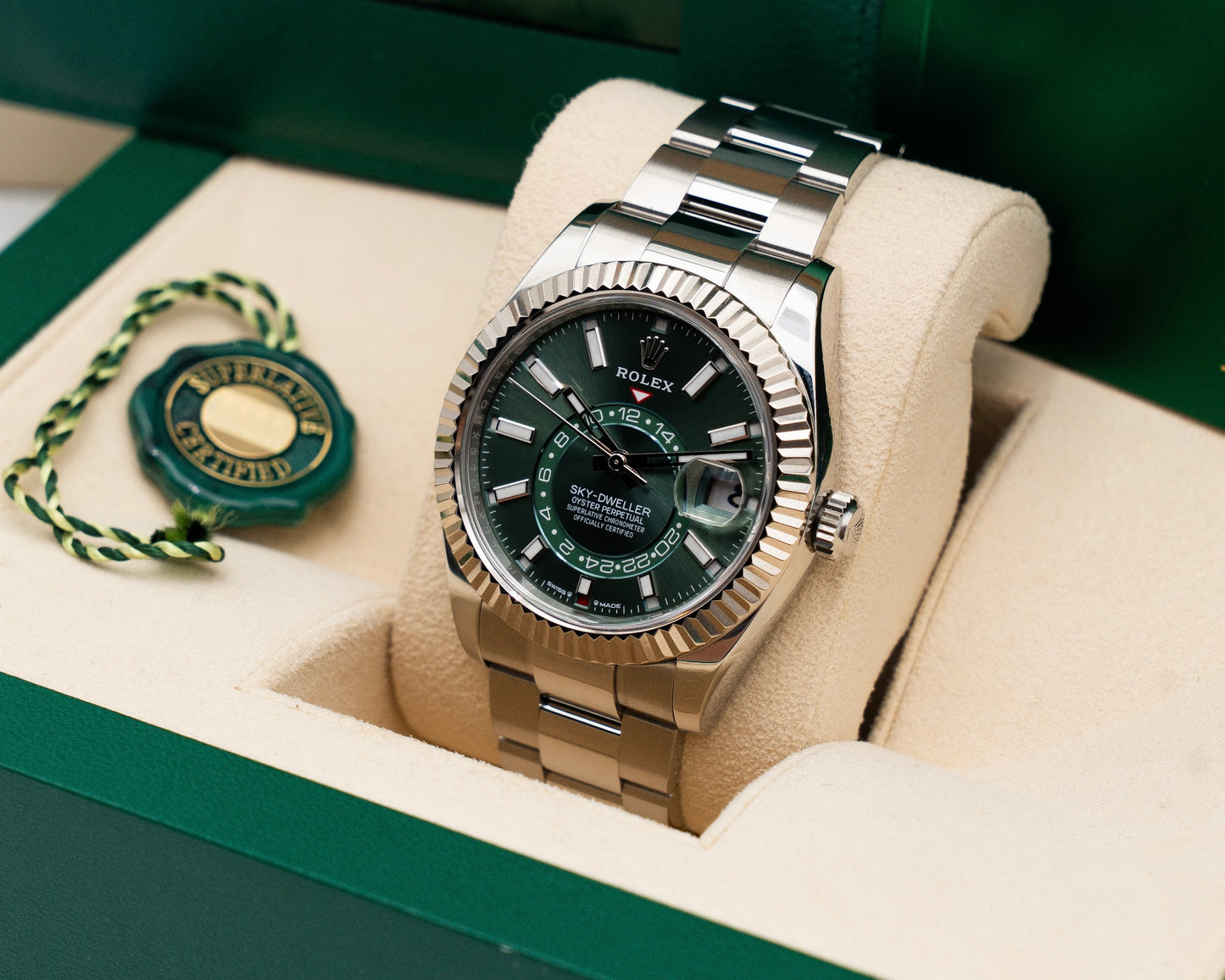 Rolex Sky Dweller 42mm 33934 Green Dial on Oyster 2025