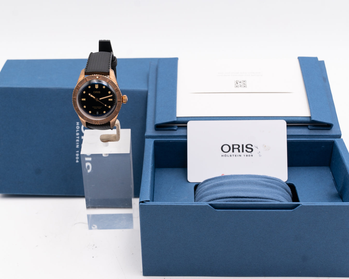 UNWORN Oris Divers Sixty-Five Date 38mm 01 733 7771 3154 Bronze Case Black Dial Rubber Strap