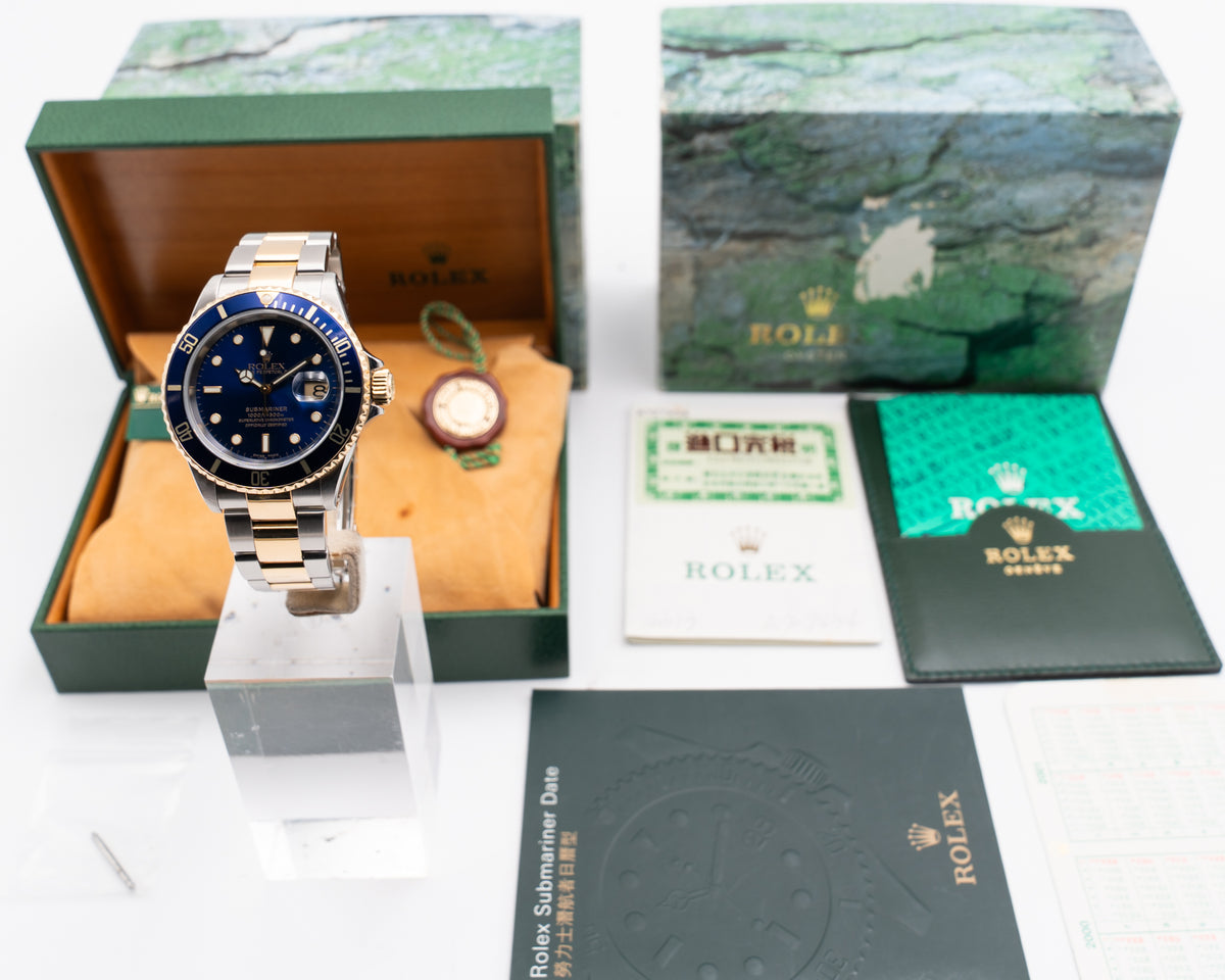 Rolex Submariner Date 40mm 16613LB Two Tone Yellow Bluesy A-Serial