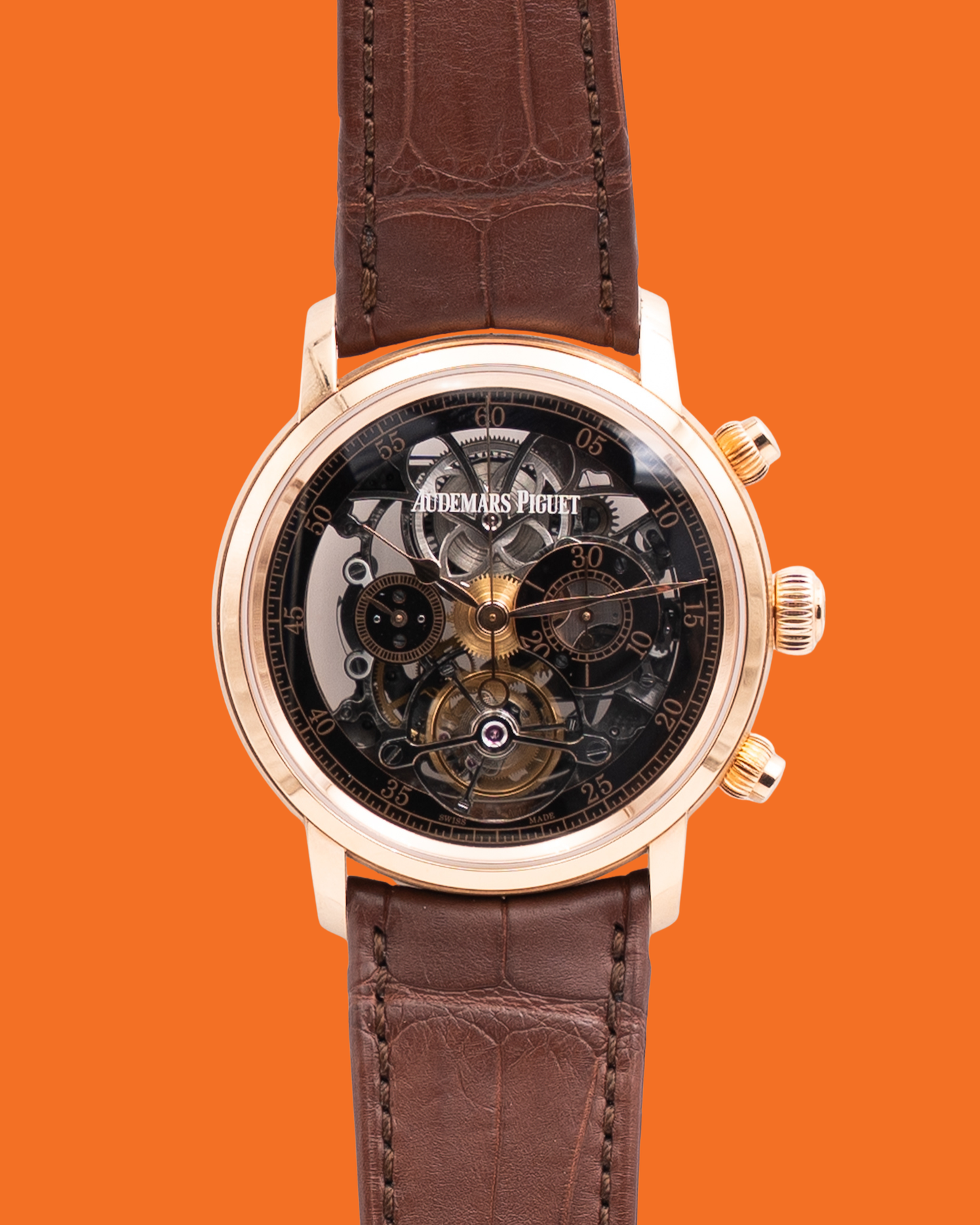 Audemars Piguet Jules Audemars 26346 Tourbillon Chronograph Openworked 41mm 26346  Pink Gold
