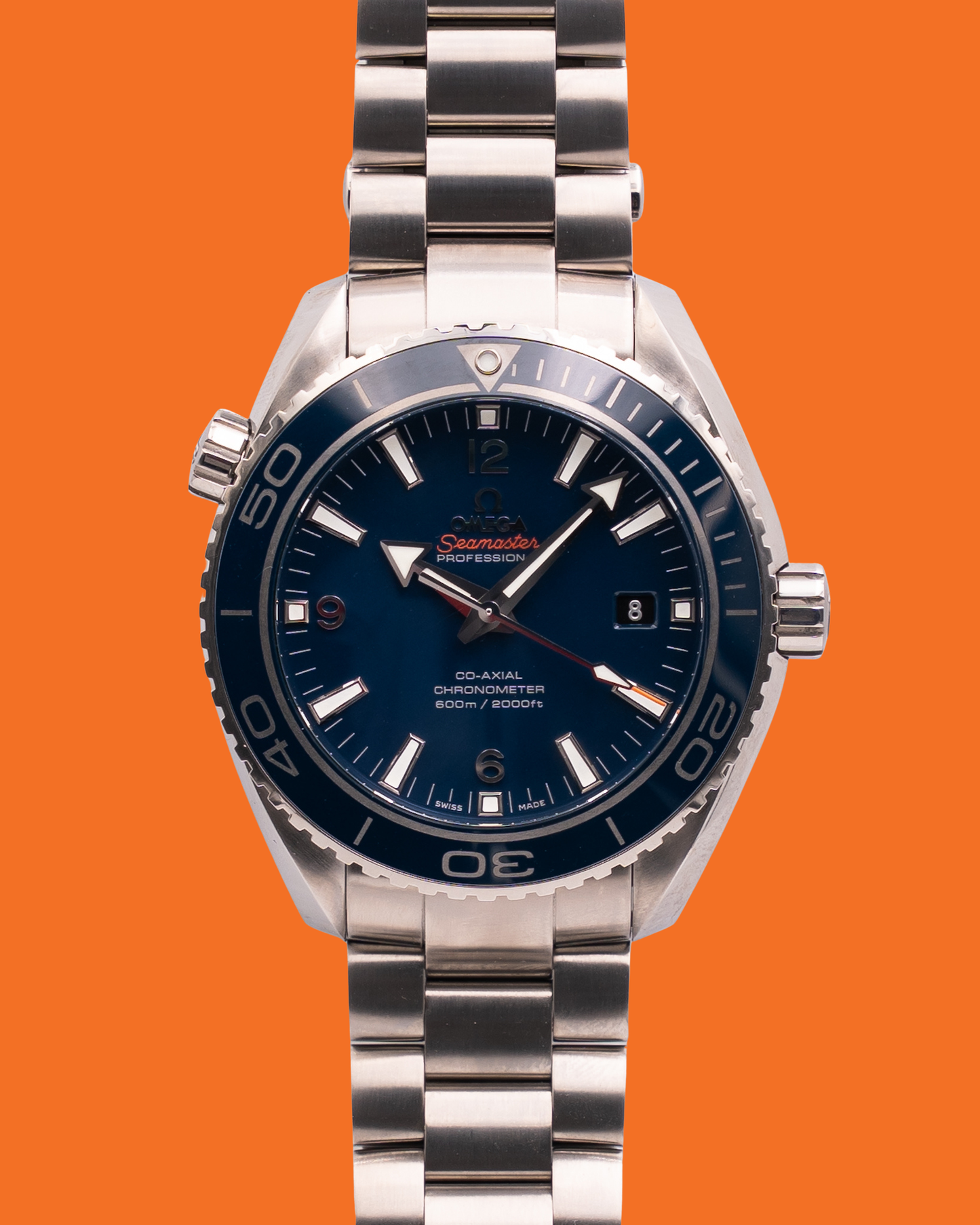 NEW UNWORN Omega Seamaster Planet Ocean 600M 232.90.46.21.03.001 45.5mm Titanium Blue Dial 2013