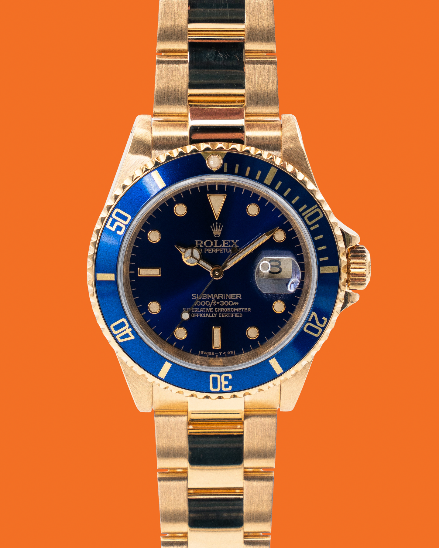 Rolex Submariner 40mm 16618LB Yellow Gold Vintage Complete 1992