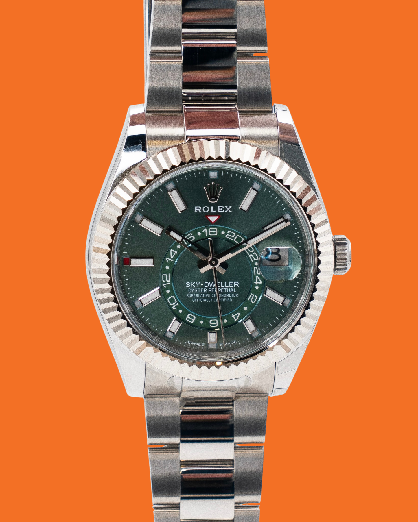 UNWORN STICKERED Rolex Sky-Dweller 42mm 336934 Mint Green 2026