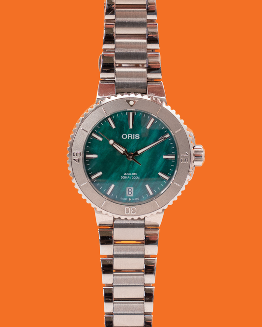 Oris x Bracenet Aquis 36.5mm 01 733 7770 4137-07 Blue Upcycle