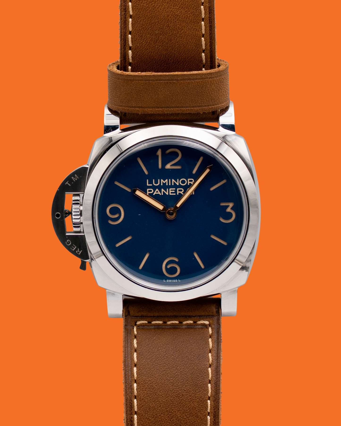 Panerai Luminor Destro 44mm PAM01732 Blue Dial Brown Strap 2026