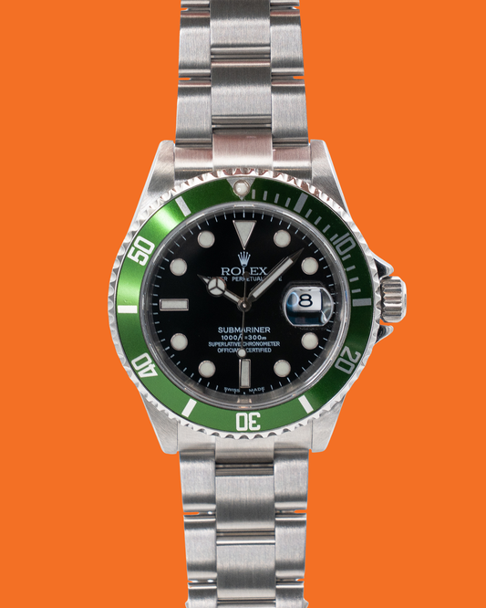 Rolex Submariner 40mm 16610LV Kermit (F serial)