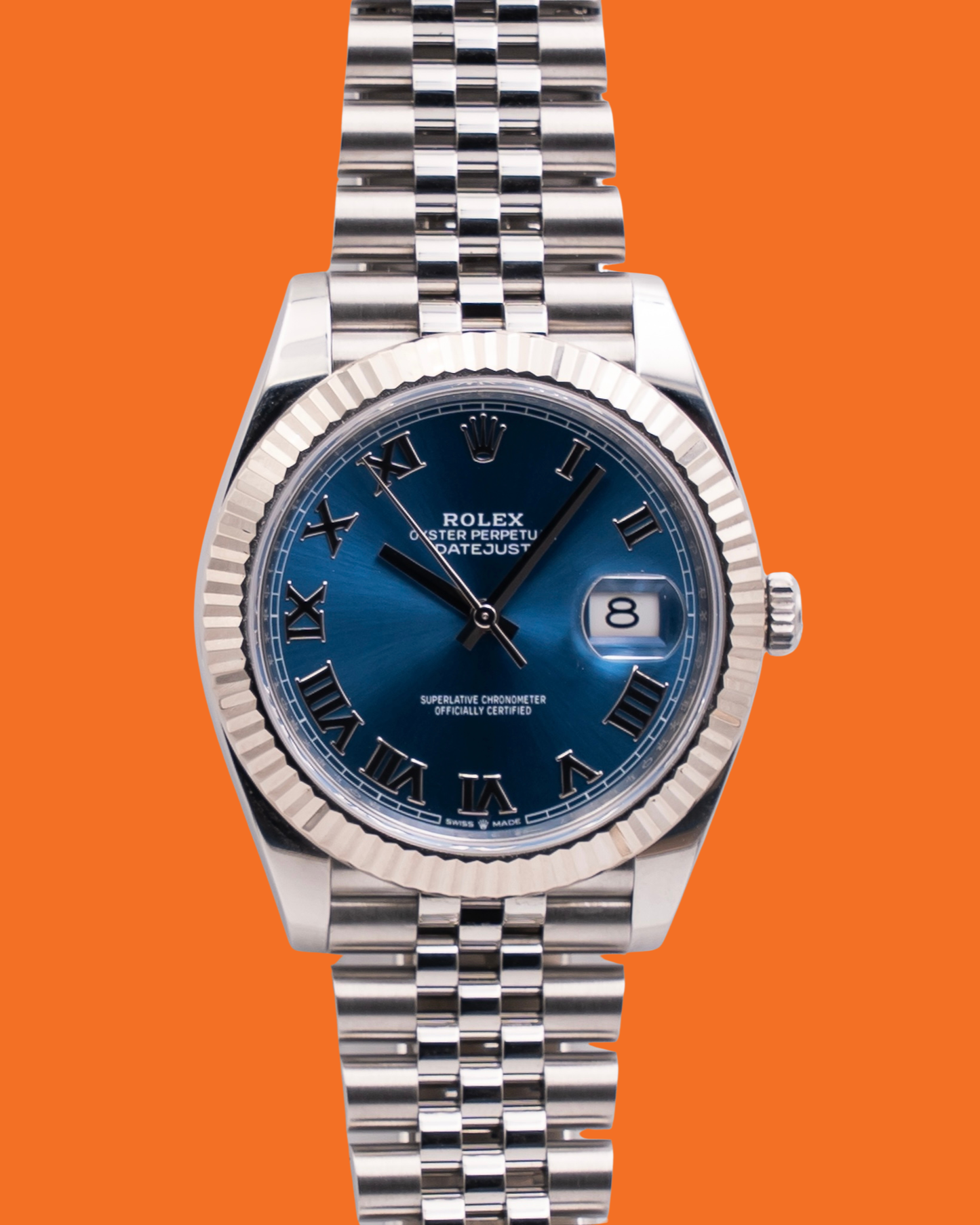 Rolex Datejust 41mm 126334 Blue Roman Dial Fluted Jubilee 2025