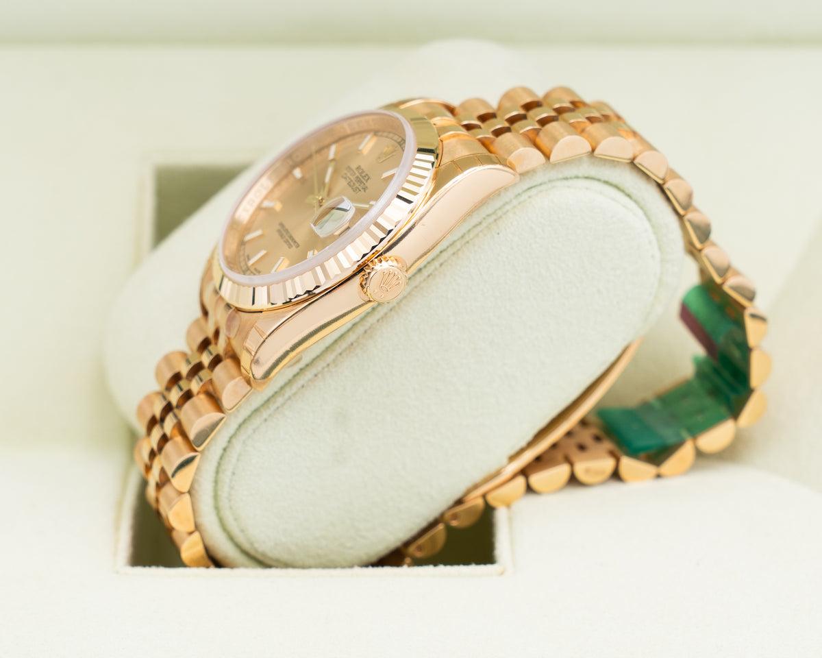 UNWORN STICKERED Rolex Datejust 36mm 116238 Full Yellow Gold 2007