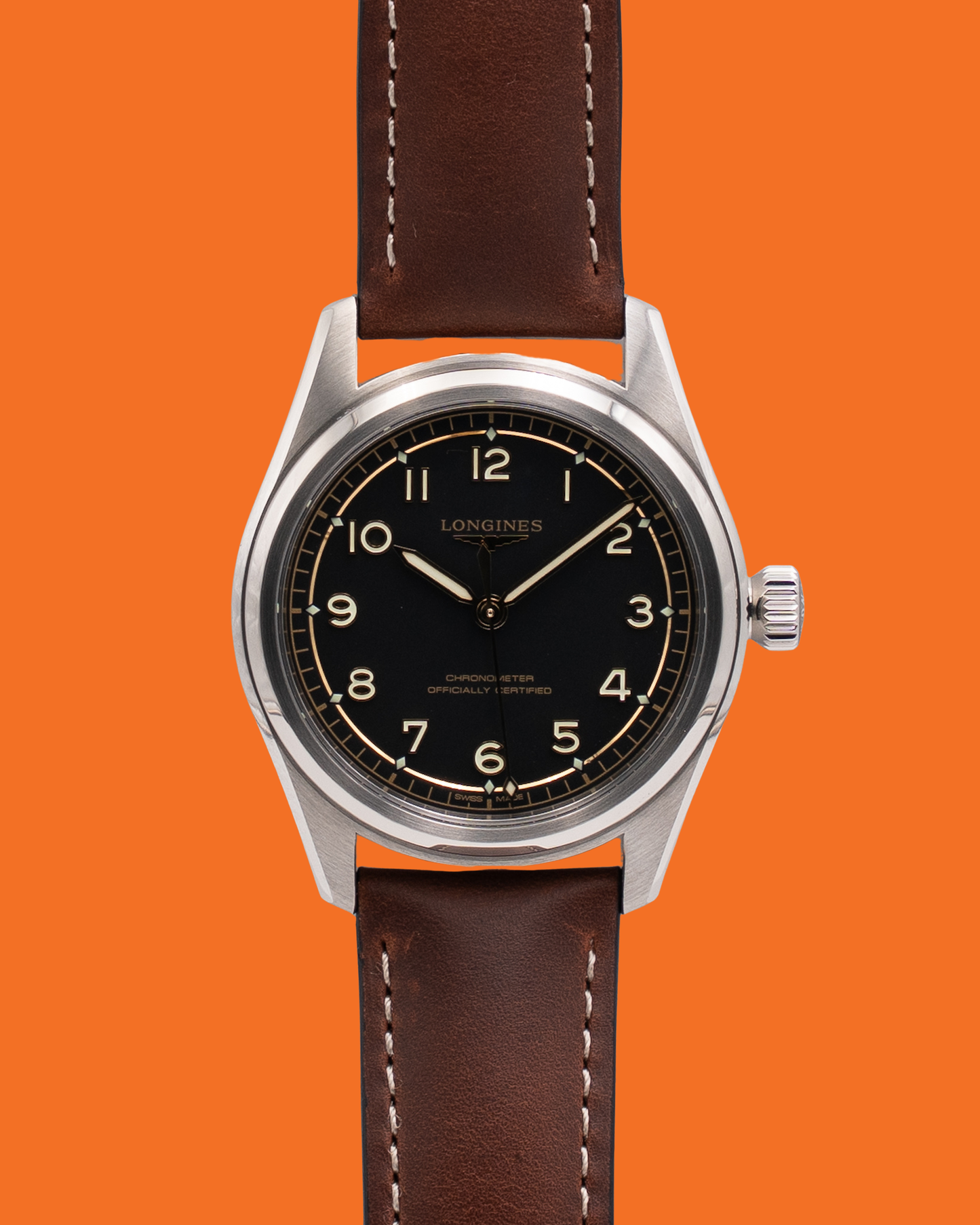 Longines Spirit Pilot 39mm L3.809.4.53.2 Black DIal Brown Strap 2026