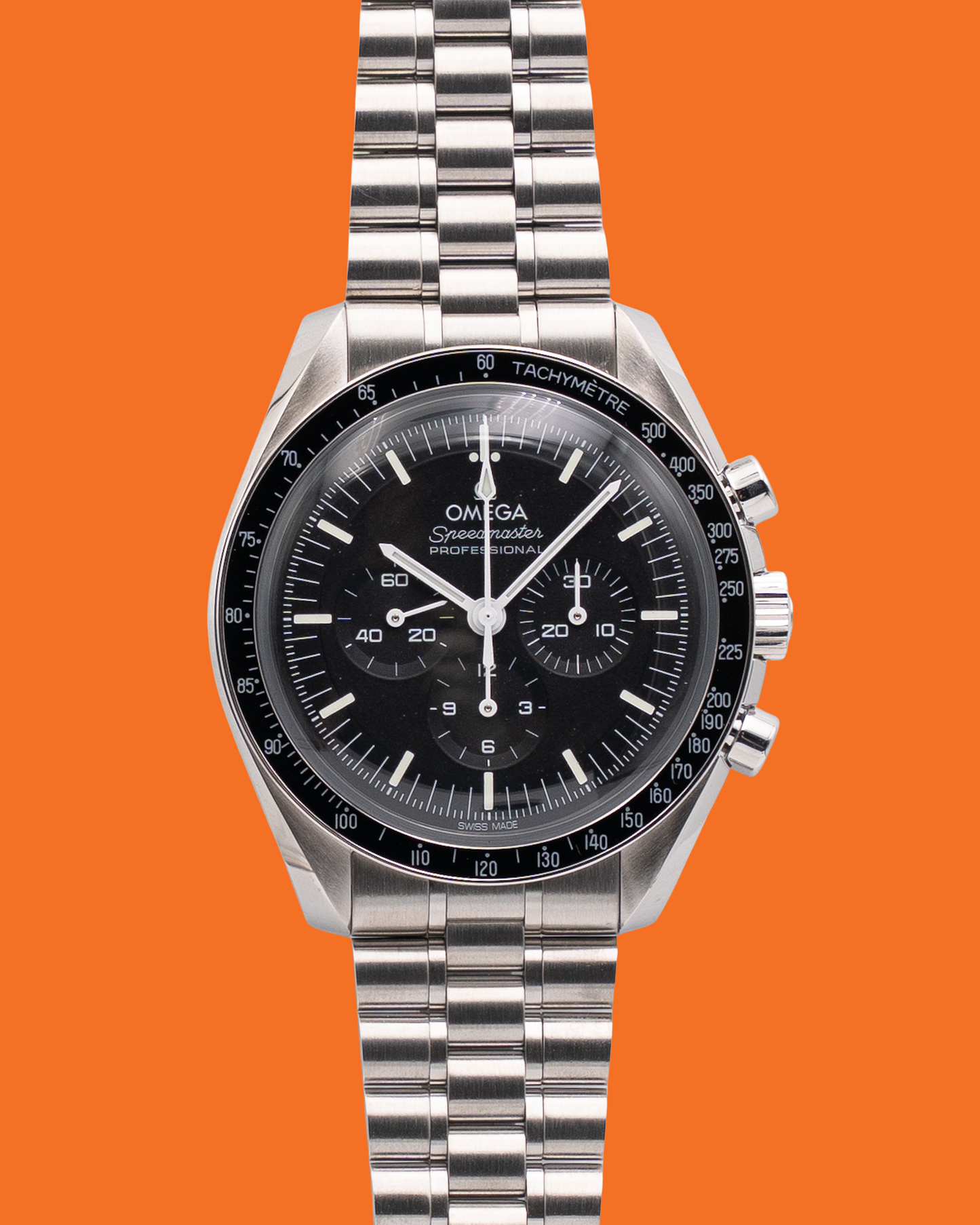 UNWORN STICKERED Omega Speedmaster Moonwatch 42mm 31030425001001 Hesalite Black dial 2026