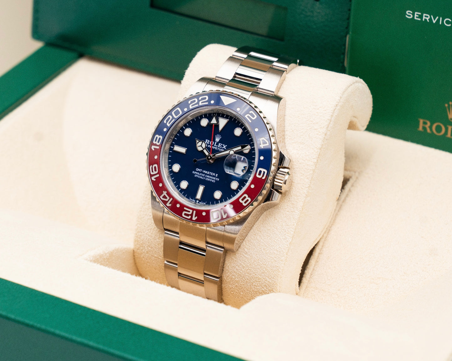 Rolex  GMT-Master II 40mm 126719blro White Gold Pepsi 2021