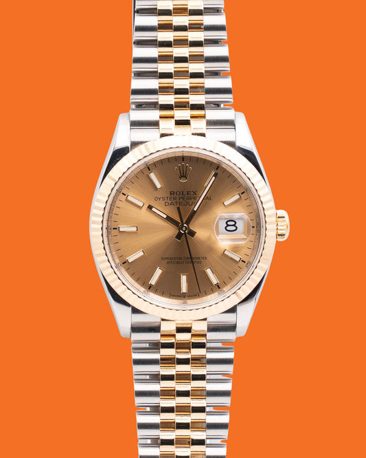 Rolex Datejust 36mm 126233 Champagne Two-Tone Fluted Jubilee 2023