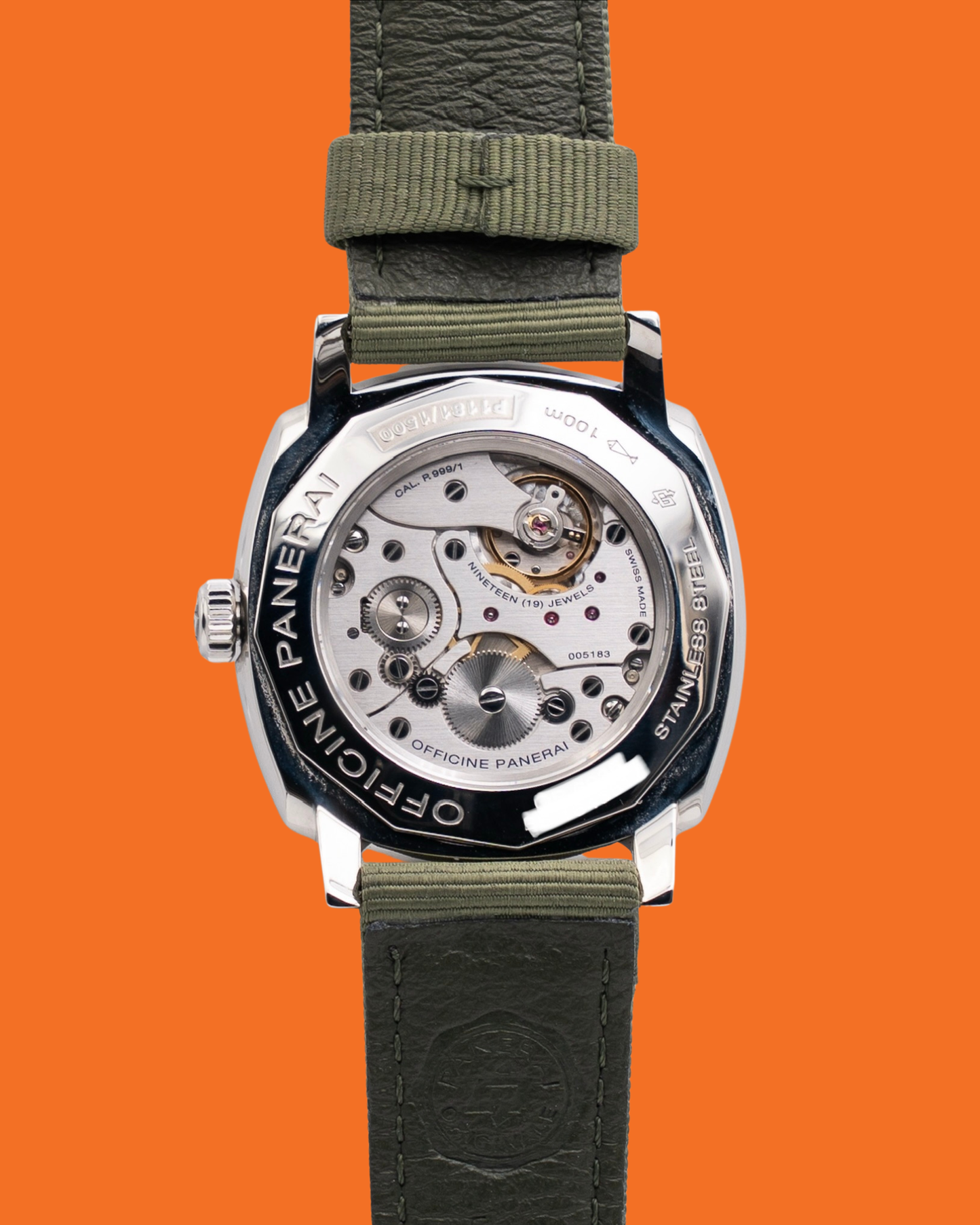 Paneri Radiomir 1940 42mm PAM00512 Black Dial Green Strap 2016