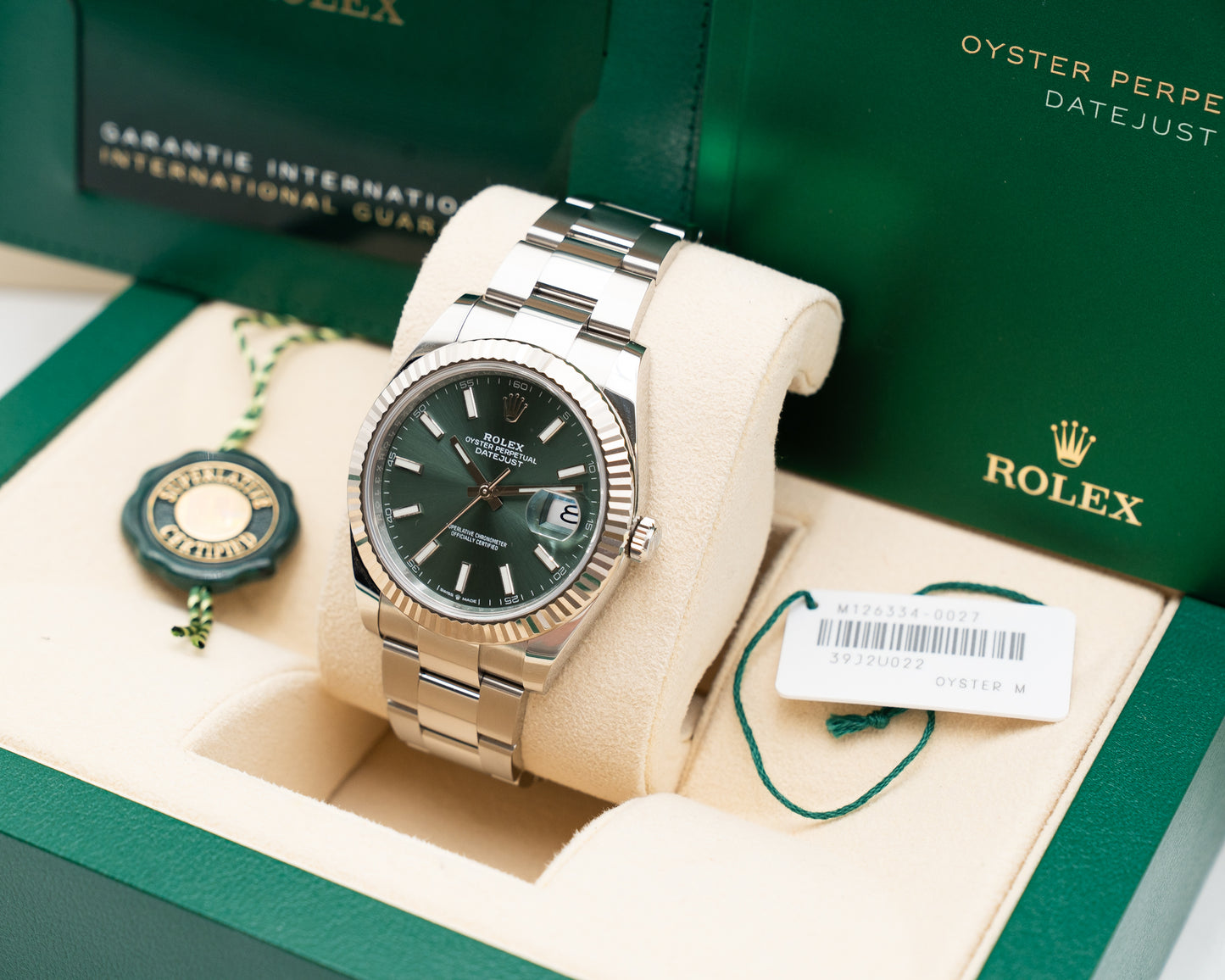 Rolex Datejust 126334 41mm Mint green Fluted Oyster 2022
