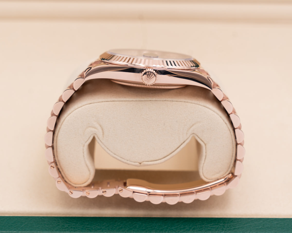 Rolex Day Date 40mm 228235 Everose Eisenkiesel With Diamonds Wood