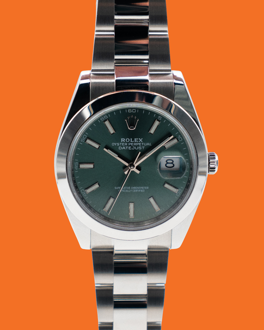 Rolex Datejust 41mm 126300 Mint Green Smooth Oyster 2024