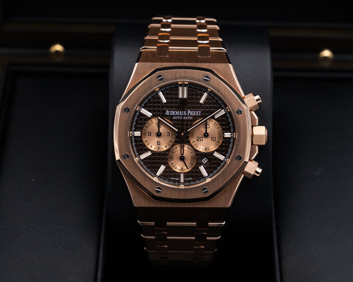 Audemars Piguet Royal Oak Chronograph 41mm 26331OR.OO.1220OR.02 Chocolate Rose Gold K-Serial