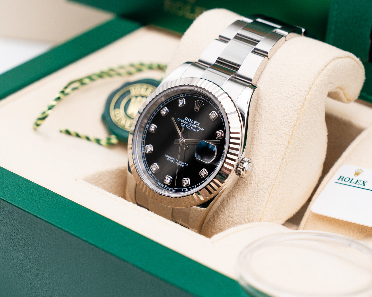 Rolex Datejust 41mm 126334 Black Diamond Dial Fluted Bezel Oyster 2022