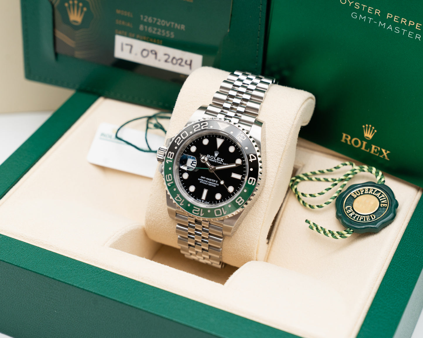 Rolex GMT Master II 40mm 126720VTNR Sprite on Jubilee 2024