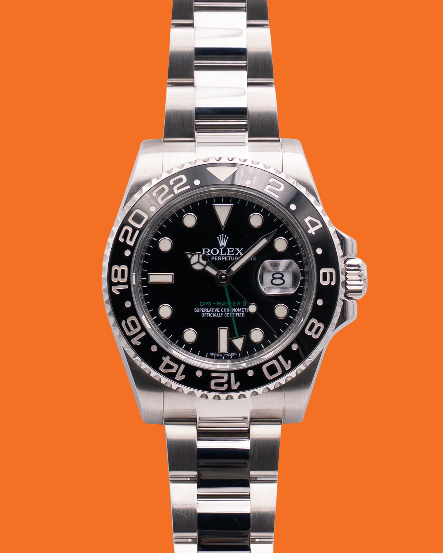 Rolex GMT Master II 40mm 116710LN  Green Arrow 2017