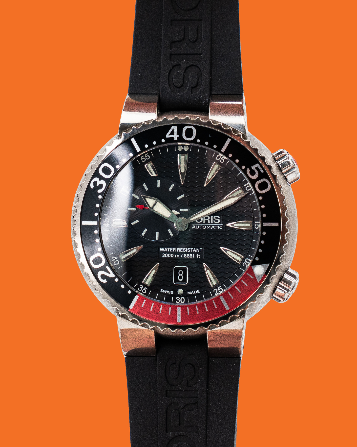 Unworn Oris Carlos Coste Limited Edition 47mm 643-7584-71-54 Black and red bezel 2006