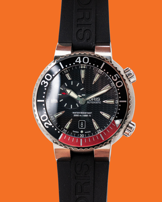 Unworn Oris Carlos Coste Limited Edition 47mm 643-7584-71-54 Black and red bezel 2006