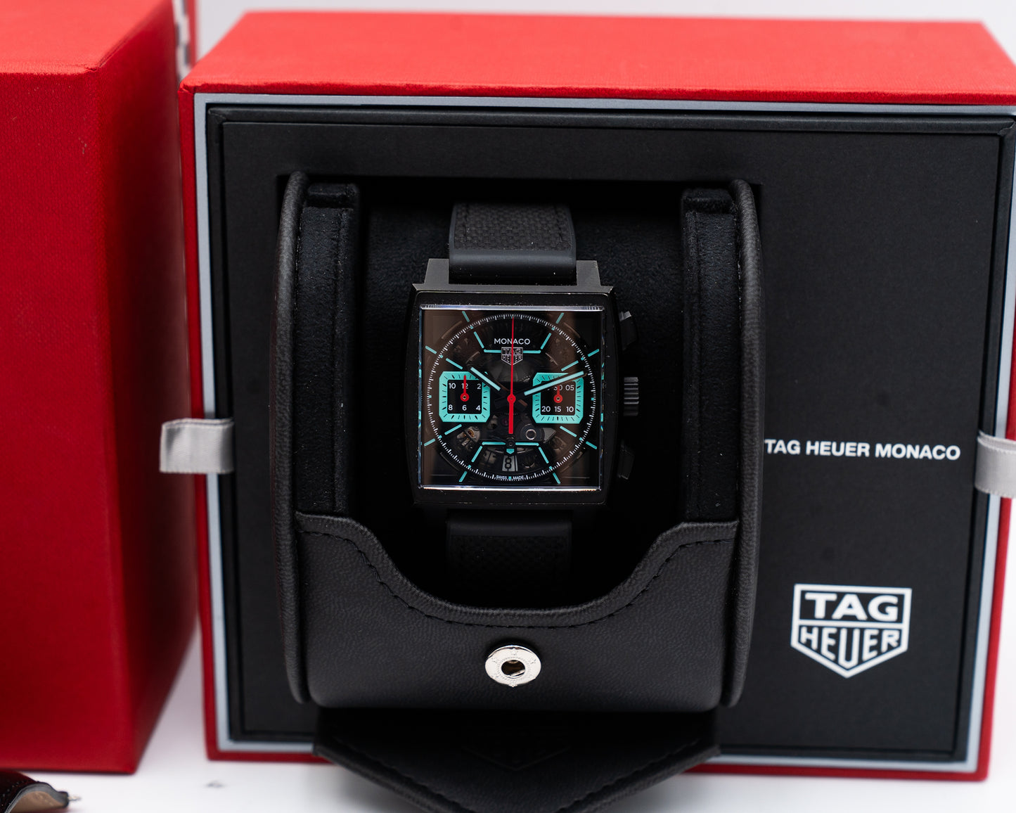Tag Heuer Monaco 39mm CBL2184.FT6236 Titanium DLC Turquoise Dial