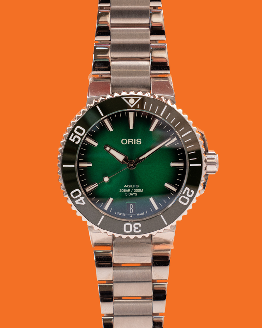 Oris Aquis Date 41.5mm 01 400 7769 4157 Green Dial Cal. 400