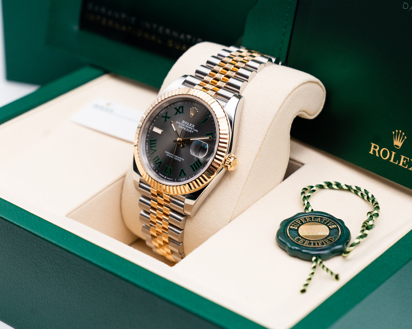 Rolex Datejust 41mm 126333-0020 Yellow Fluted / Jubilee Wimbledon 2026